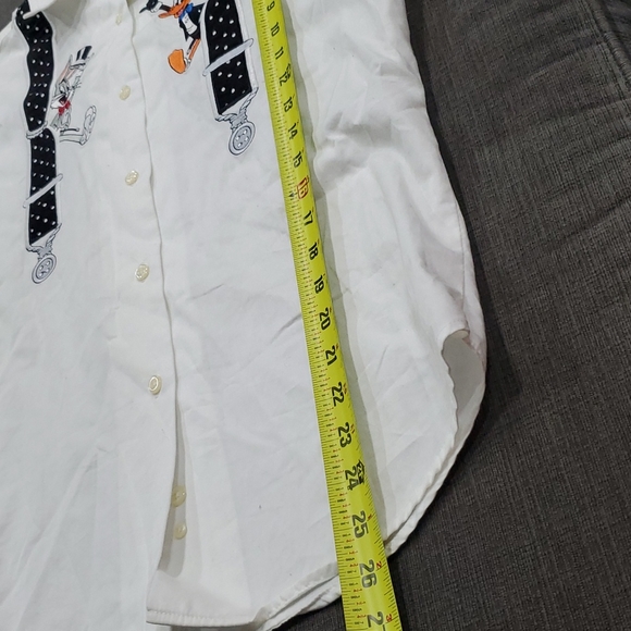 💥50% sale💥Vintage Warner Bros button down suspenders shirt szS #838 - Picture 5 of 6